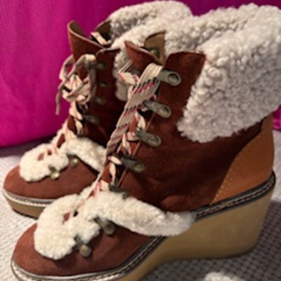 See by Chloe Martinica Shearling Wedge Boot - Picture 7 of 7